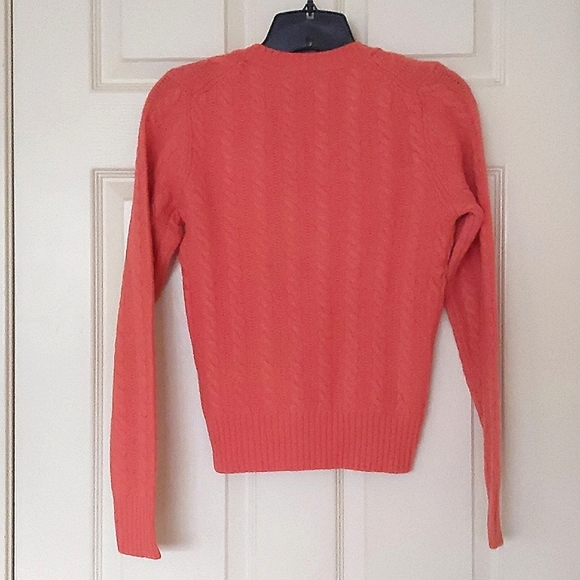 NWT. The Limited Wool/Angora/cashmere V-Neck crochet sweater w/knitted patterns. - Picture 2 of 4